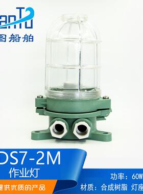 船用塑料白炽作业灯DS7-2M防水舱顶灯220V60W明红绿黄蓝厂家直供