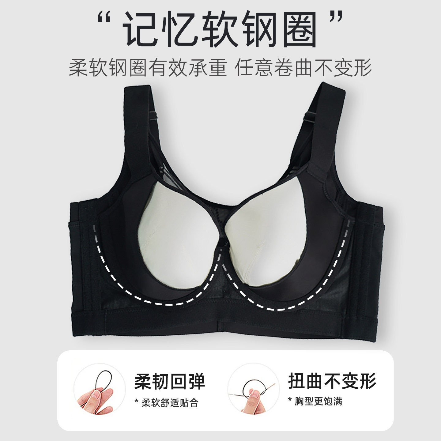 无痕大尺码内衣女胖mm全