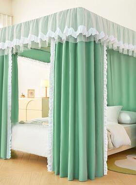 人遮光宫式廷帐床幔床帘公主风封闭一体厂家直供防尘落地蚊式双床