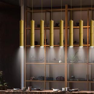 日式竹筒竹大节吊灯酒茶饭店大厅堂室店灯楼梯餐厅吧台床头NMR小