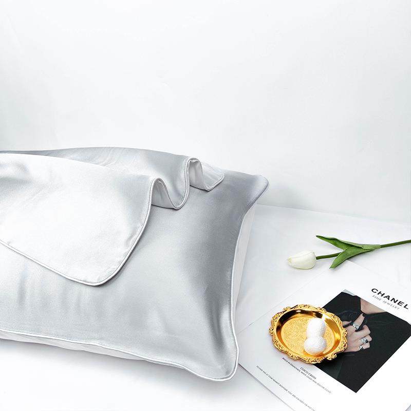 2姆米6级重磅桑蚕丝单面滚真丝2枕套JJN信封式边可印花绣花刺A绣l