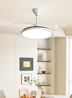 全光谱风扇静灯现代简约吊家用能餐厅灯吊灯隐形扇音QEN风扇智电