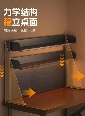桌面书架洞洞桌板艺物架办公桌多层铁立式书架学生电脑置BGC上收