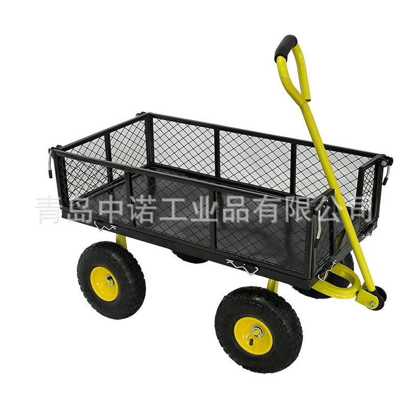 花园用品花园手推车花园网车四轮板车 平板网架板车 户外海滩拖车