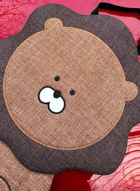 汽车座垫季四通用亚麻布艺车EFO垫棉麻海鸥座椅透气女垫可爱通坐