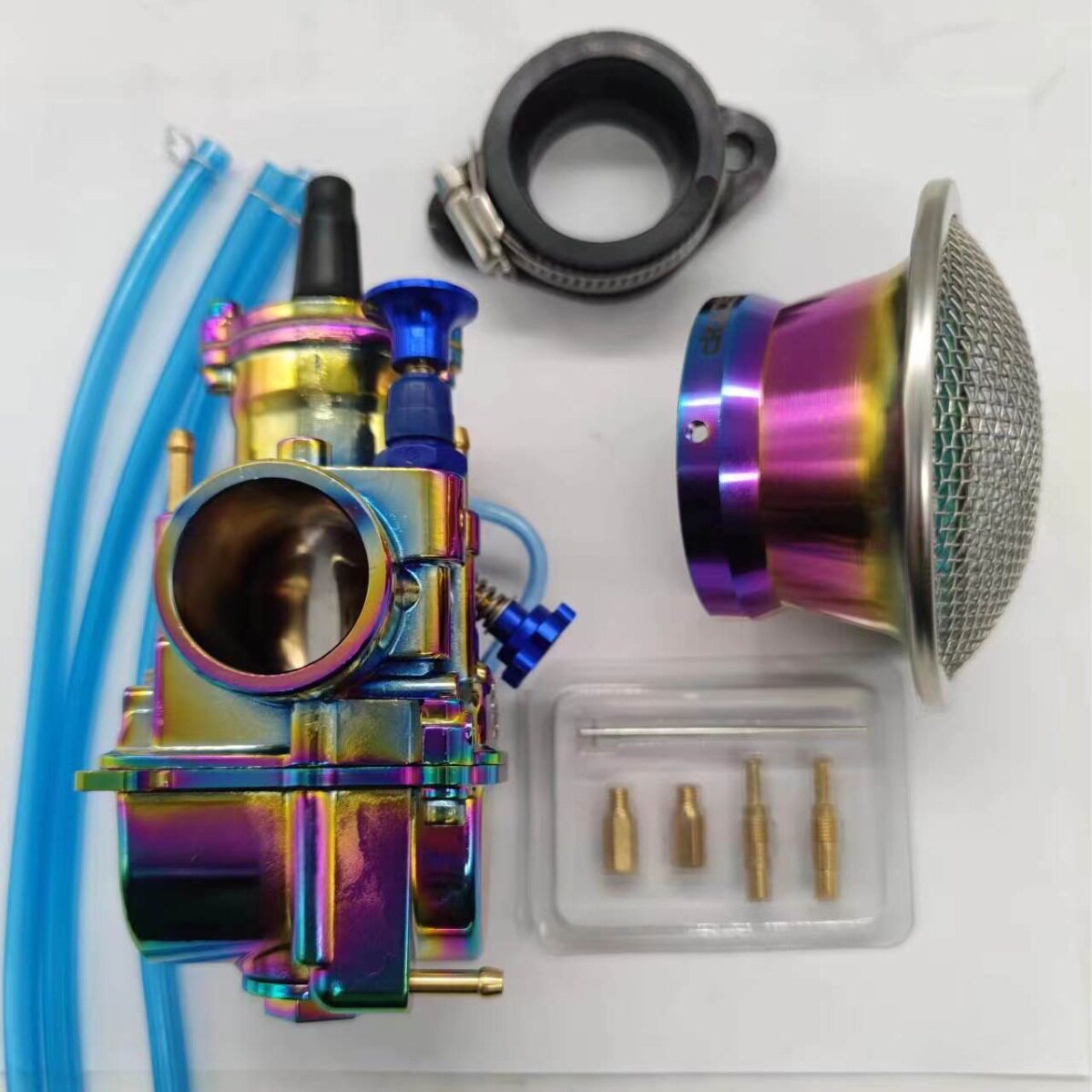 墨西哥美客多热销：125-200CC MOTOR 改装化油器 镀彩色 PWK32