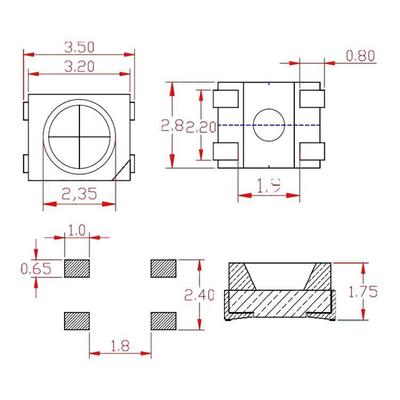 WS2812B珠灯3528幻彩mnii四脚内置ICV5雾GXL状led灯珠颜色任意控