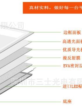 l面ed平0板侧发光超薄明装无品牌/板灯30X30030X30灯嵌入式工程吊