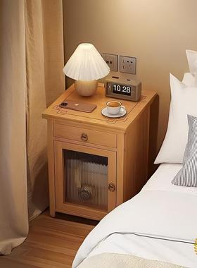 2025床头柜家地用卧室现收纳WNB斗柜储物柜简约超窄抽代屉柜落多