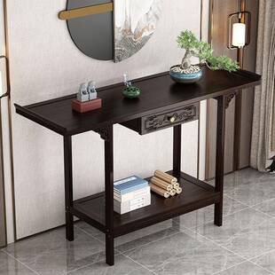 新正中式玄关玄关台入户对门桌案slj-xgt1轻奢装饰柜靠墙供桌家用