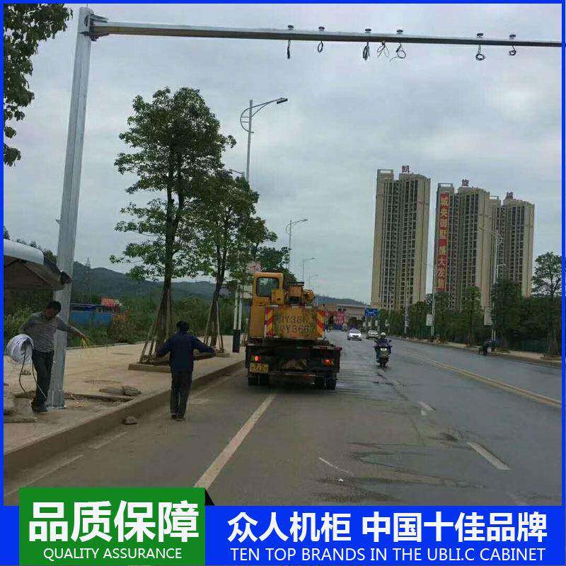 监控立杆支架道路监控八角杆806大小节镀锌杆杆工程架脚手机球支