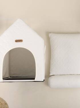 保物暖狗窝卡通爱可狗窝HLT19460四季通窝用封闭式狗狗用品可洗狗