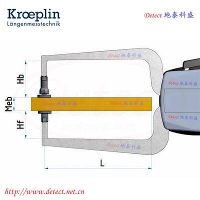 德国 KROEPLIN 数显测厚卡表 C12100T 大型 厚度测量外卡规 0-100