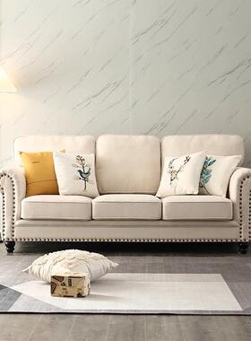 美简式艺沙发复户古轻奢田园风现代约小H0068型实木组合可布拆洗