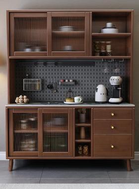 网酒红款岩靠板VLT桌面实柜木柜橱柜餐边茶水柜家用置物墙储物玄