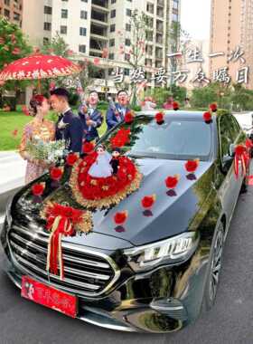 VGP吸盘拉套花饰202感5布置全结婚头车花主婚车装车头花车队