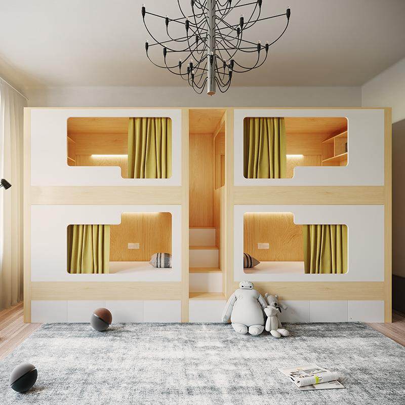 太空舱学上下铺床青年旅VTH社公寓床上下儿床工宿舍童生实木员双