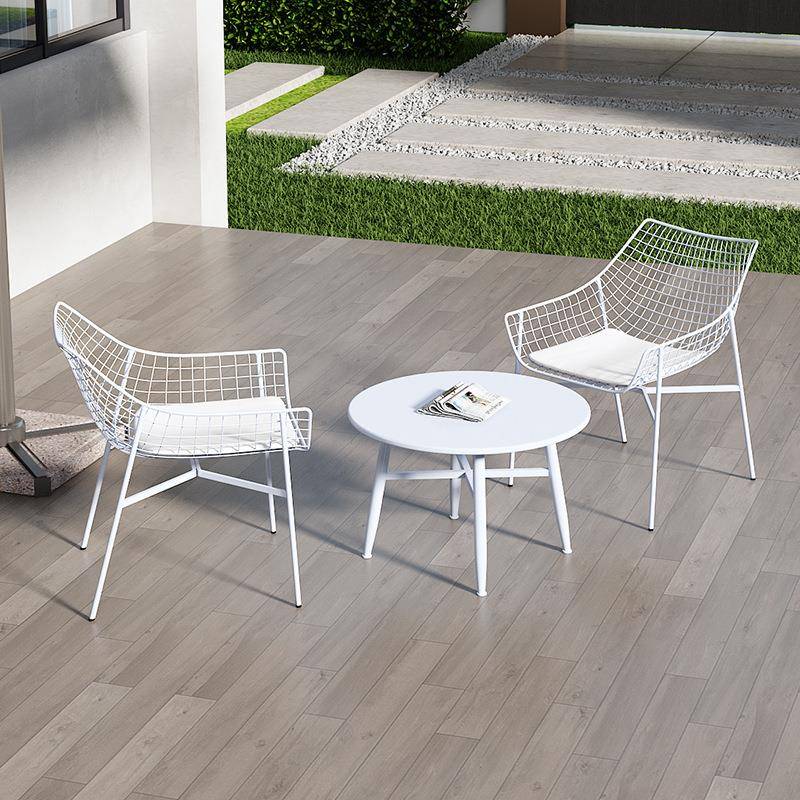 户外桌椅组合售楼部花园露天防水防晒商用铁艺桌子网红阳台靠背椅