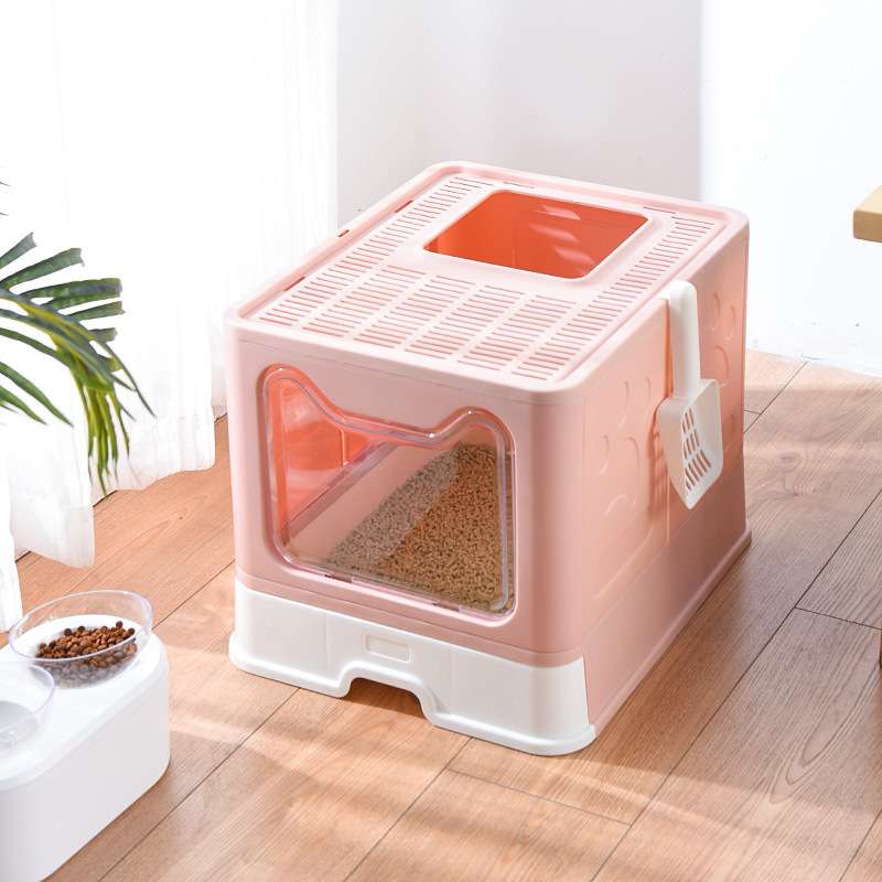宠物店 全封闭折叠猫砂盆抽屉顶入式猫厕所大号防外溅猫咪用品