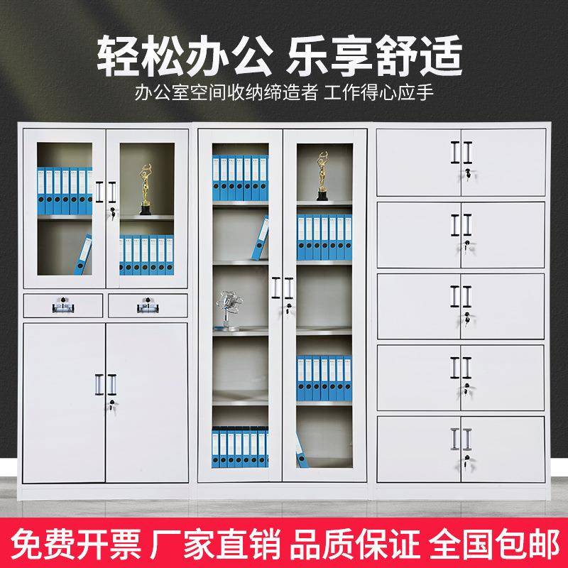 上海财务凭证专用柜办公室会计文件柜资料柜带锁通玻档案柜铁皮柜