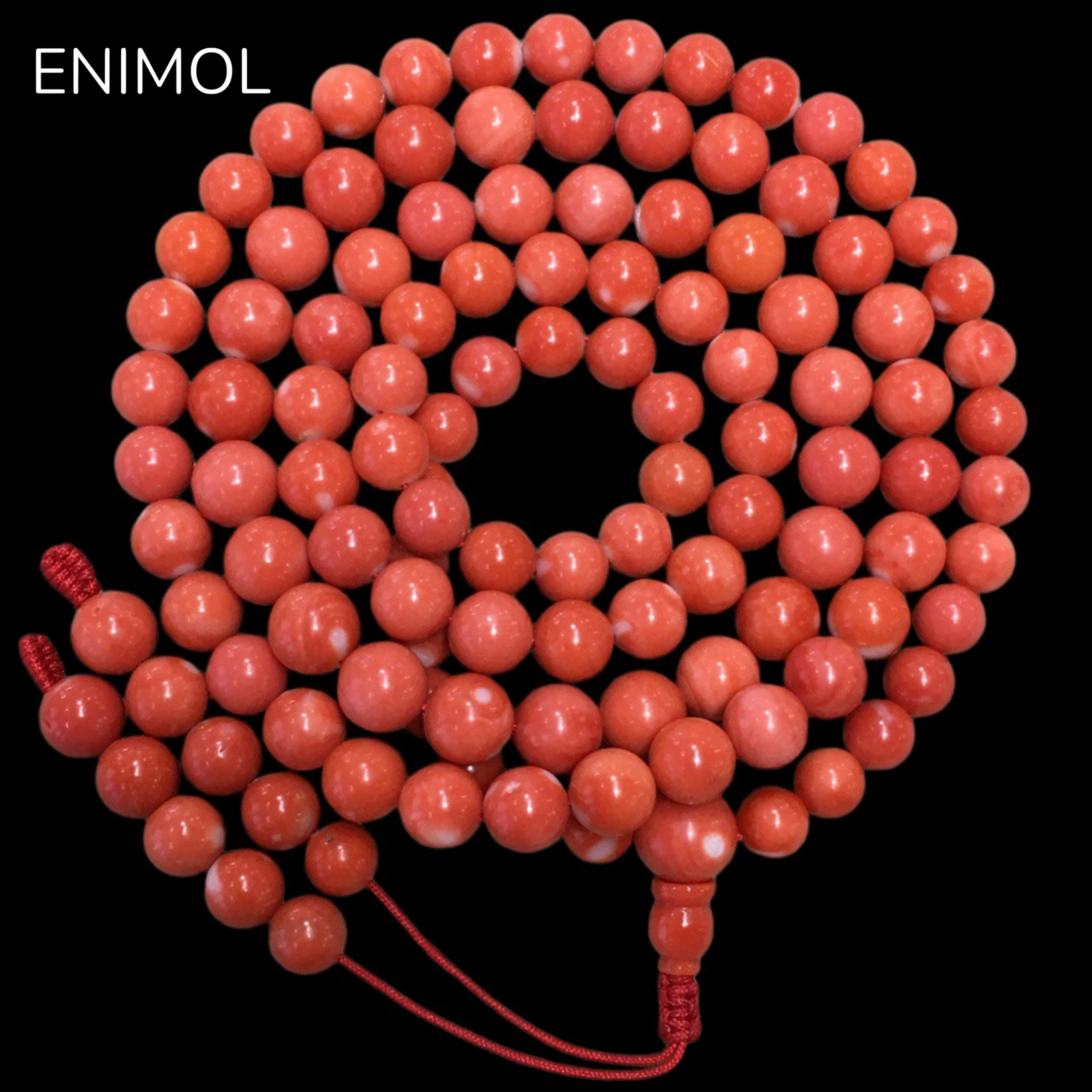 ENIMOL天然原矿台湾momo红珊瑚佛珠手串圆珠男女款手持念珠佛链,珠宝/钻石/翡翠,珊瑚,淘宝优惠券,粉丝福利购,淘宝优惠卷