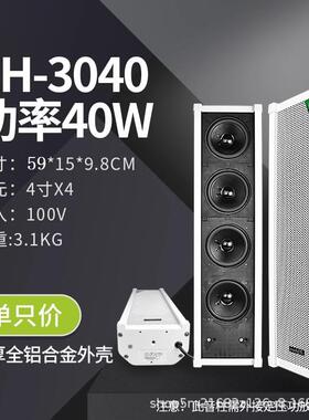 flykace ZH-3040防水音柱 40瓦户外音箱 室外音响 定压广播音柱