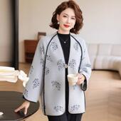 国风百塔开衫 新中式 中老年春秋款 针织外套2025新款 外套 妈妈秋冬装
