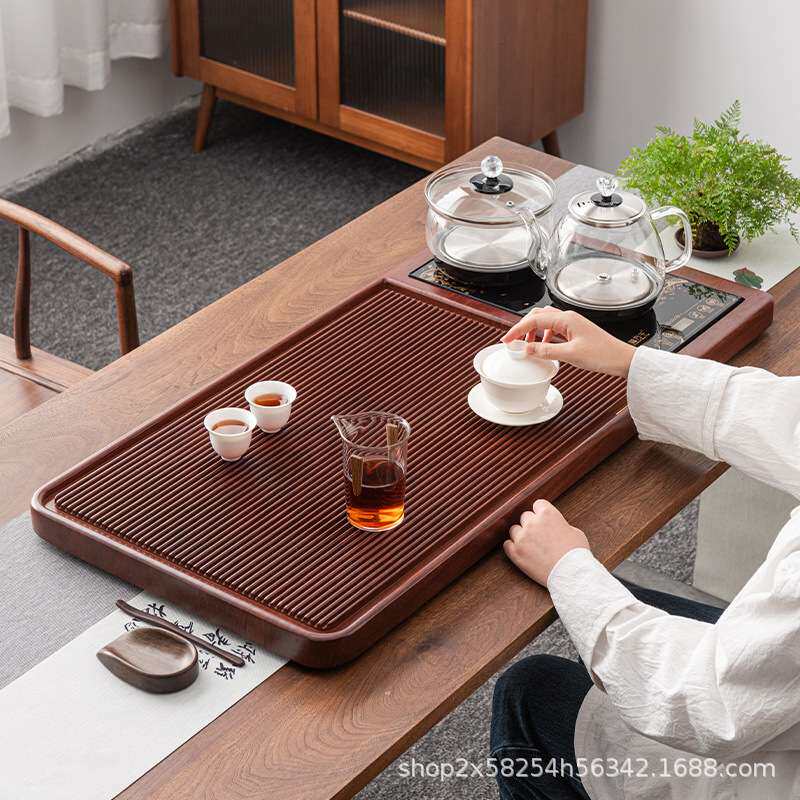 茶盘一体式全自动上水排水式茶台家用中式电炉套装茶盘