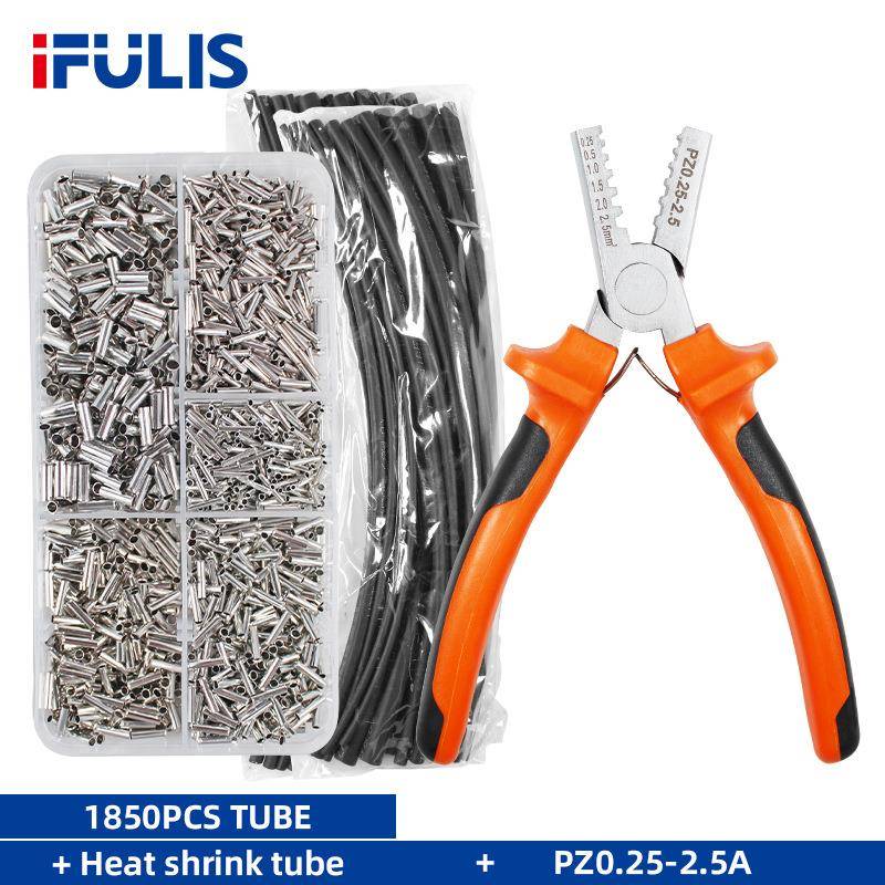 【压线钳组合】PZ0.25-2.5配EN/BN/GT管型裸端子铜连接管压接钳VE