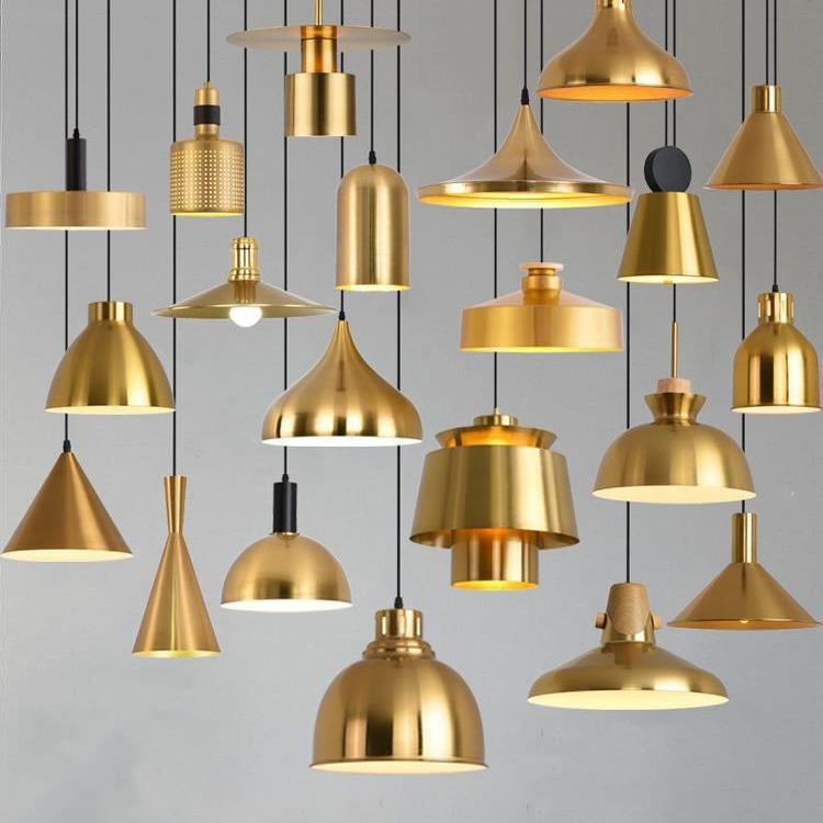 单头金色餐饮铜色餐厅吧台店铺商用吊灯火锅店自助餐酒吧工垒德株