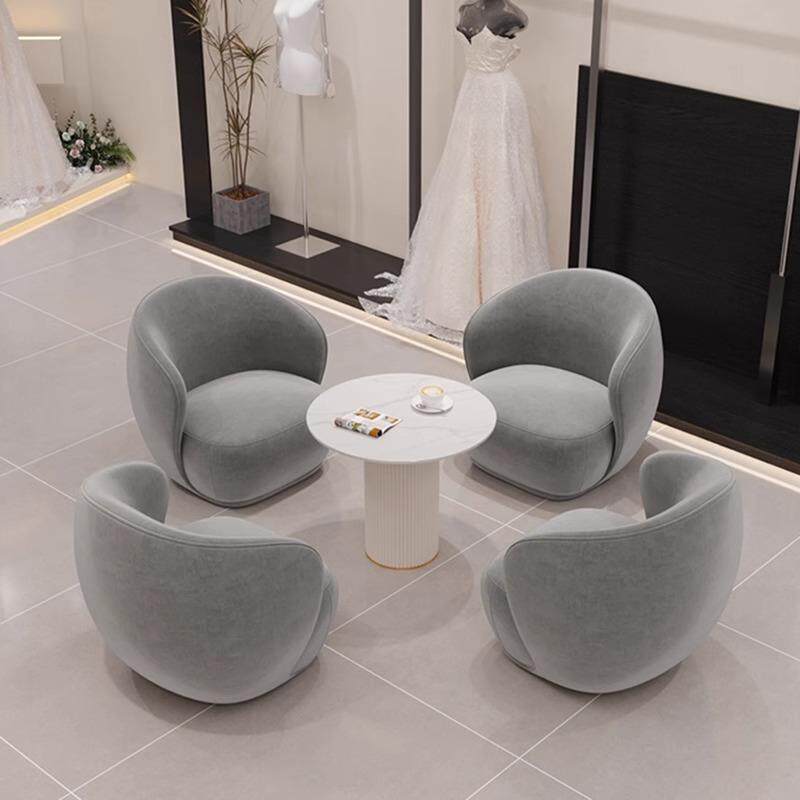 轻奢洽谈桌椅组合休息区单人沙发桌椅酒店大厅售楼处商务接待沙发