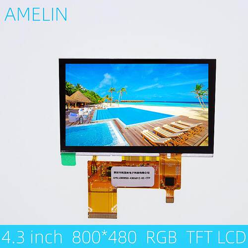 4.3寸 TFT屏 800x480 RGB接口 ALL视角 电容触摸屏 LCD液晶显示屏