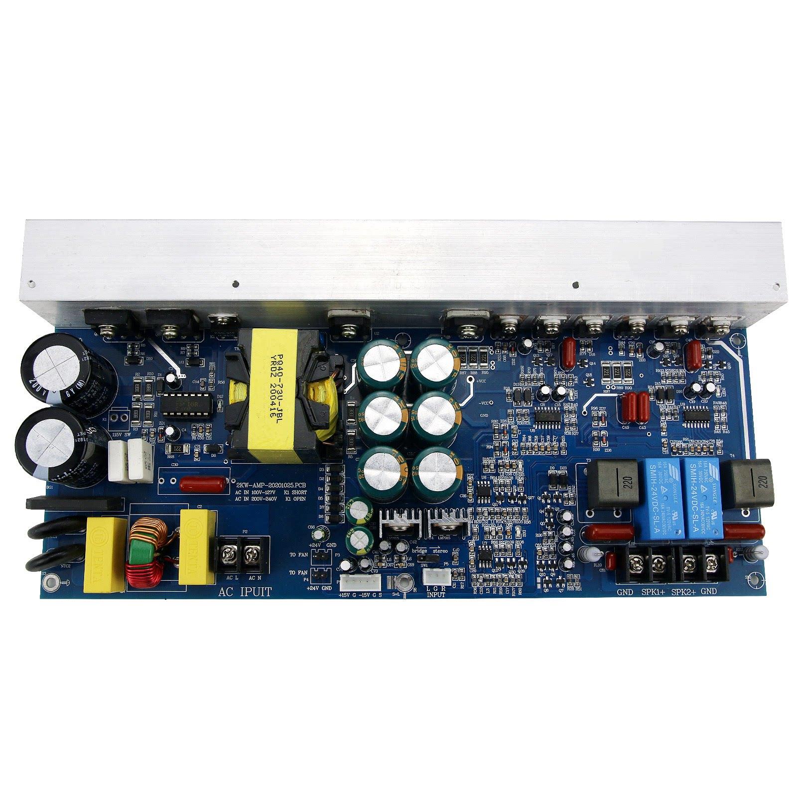 立体声500W+500W桥接单声道1KW大功率数字功放板带开关电源一体板
