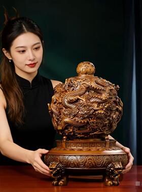 九转乾坤鼎摆件招财时来运转九龙鼎客厅装饰办公室桌面家居工艺品