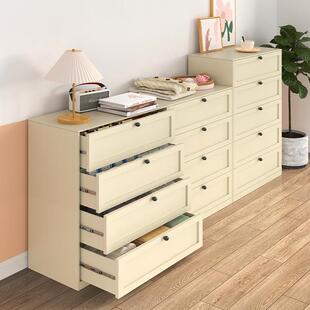 抽屉式收纳柜五斗柜卧室钢制客厅储物柜铁艺简约现代置物柜床尾柜