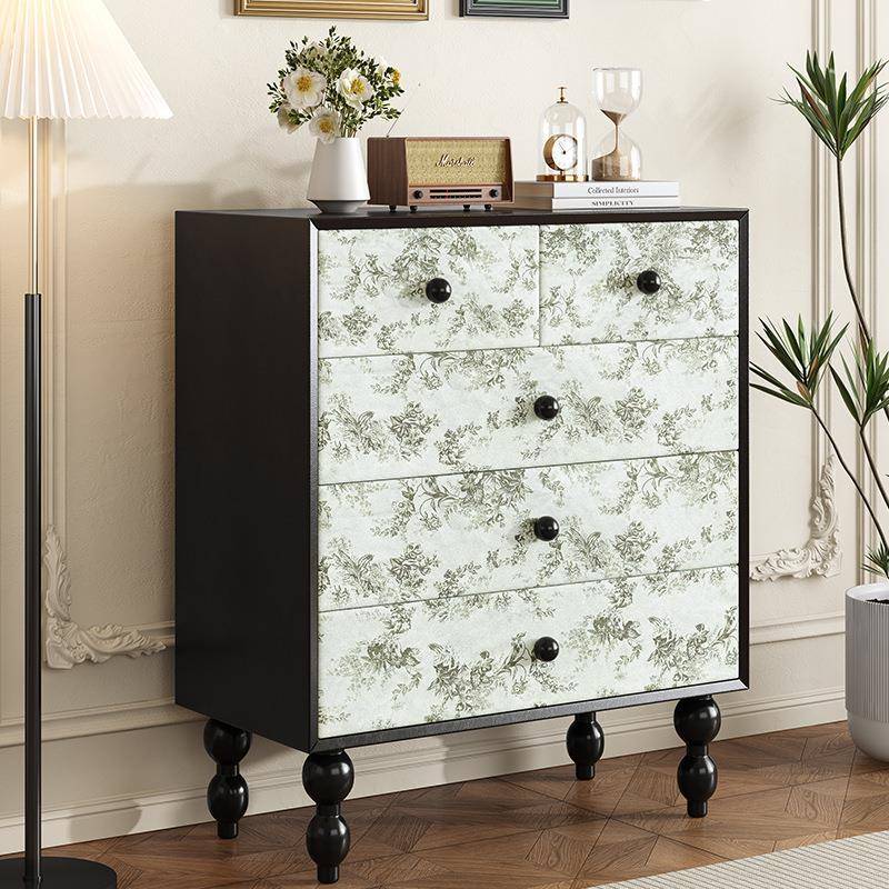 现代简约轻奢储物收纳斗柜组合法式复古实木电视柜小户型客厅家用