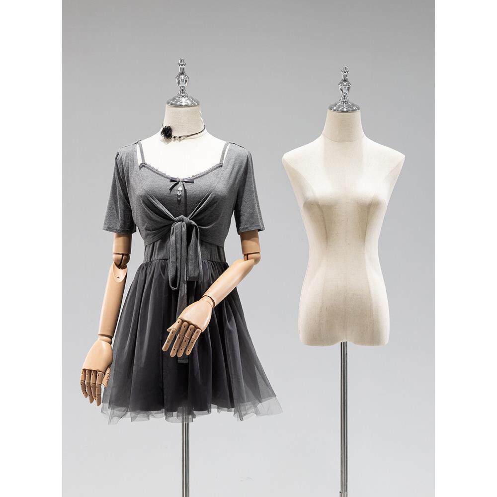 服装店模特道具女装橱窗半全身人台衣服架子假人偶婚纱模特展示架