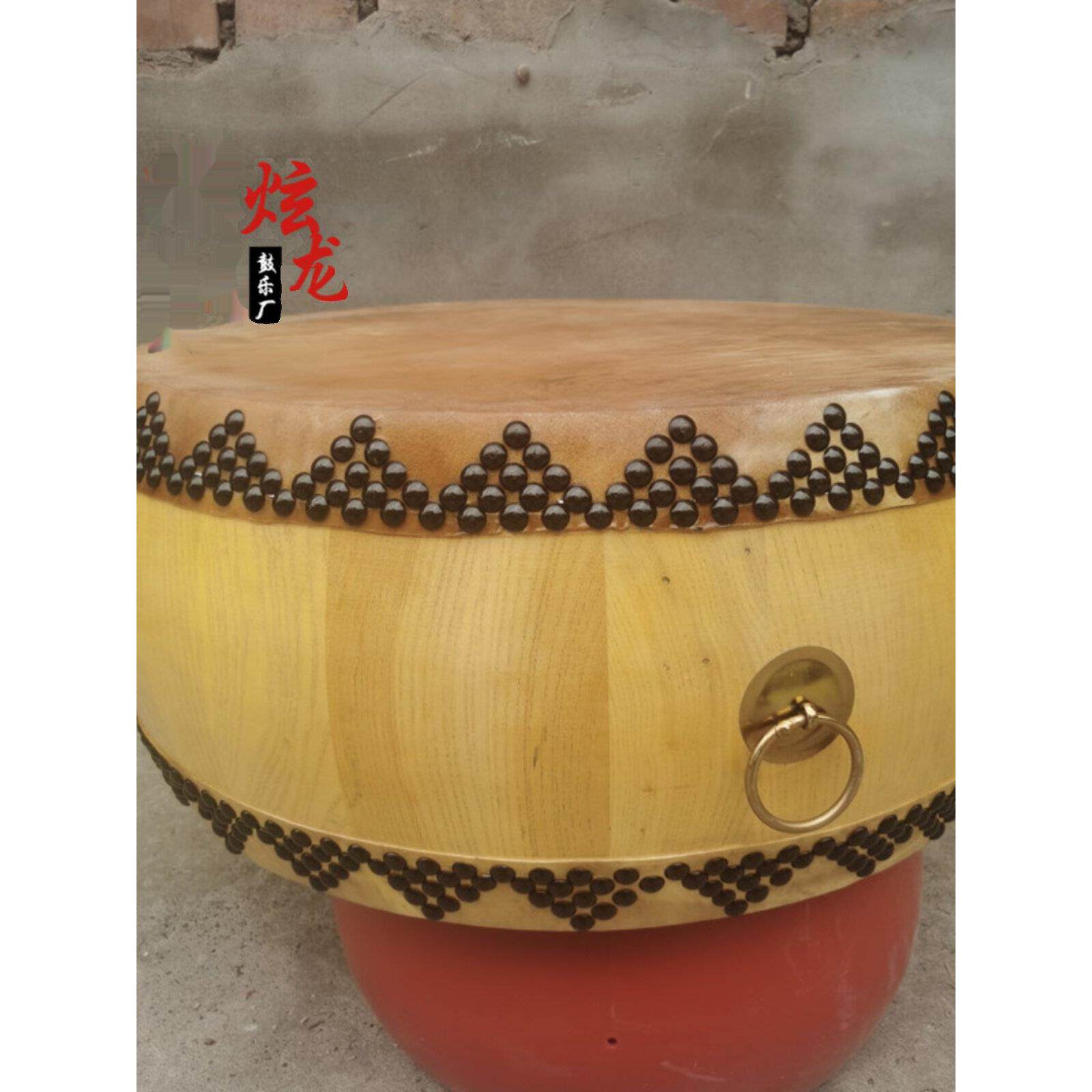 采购产品黄牛皮大鼓，红木锣鼓，白木实木战鼓，大厅鼓，牛皮鼓，