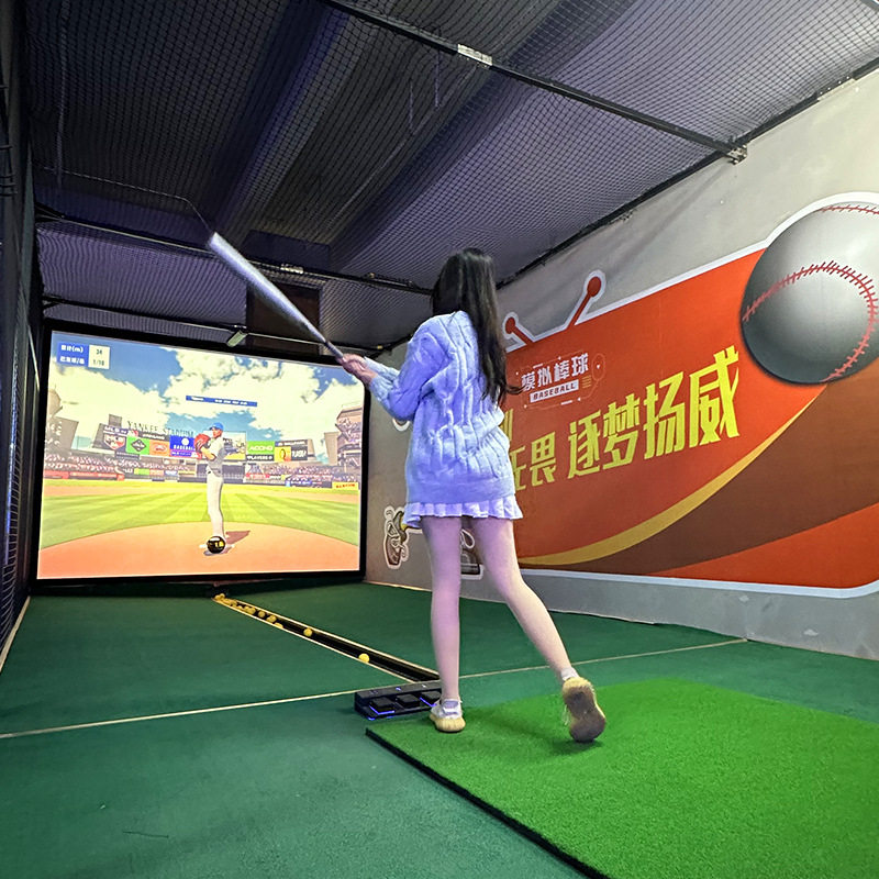 布努托 室内VR棒球场AI模拟体验馆互动投影自动发球机运动设备