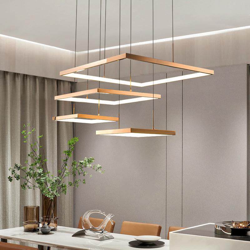 古镇全屋方形吊灯方框灯具套餐装饰组合现代简约轻奢设计师