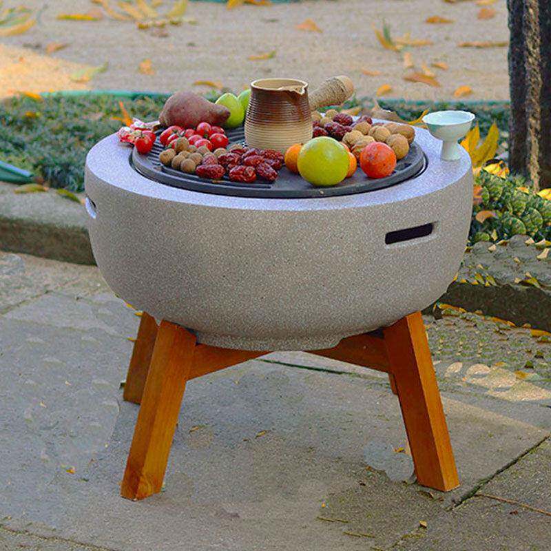 围炉煮茶温酒器具室内庭院木炭烧烤炉户外烤炉取暖炉烧烤桌碳烤炉