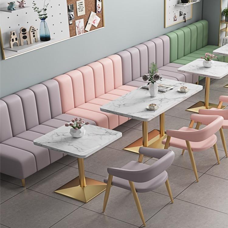 网红奶茶店桌椅餐饮咖啡厅汉堡小吃西餐厅卡座商用洽谈沙发组合