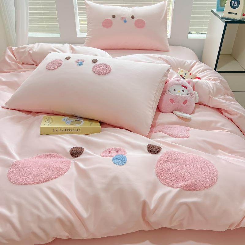可爱粉猪猪少女心床上四件套毛巾绣水洗真丝床单笠三件套,鲜花速递/花卉仿真/绿植园艺,割草机/草坪机,淘宝优惠券,粉丝福利购,淘宝优惠卷