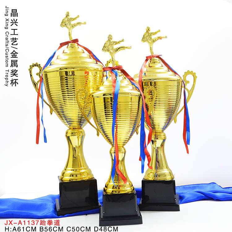 广州跆拳道协会锦标赛少儿男子组冠亚季奖杯 团体品势一名颁奖杯