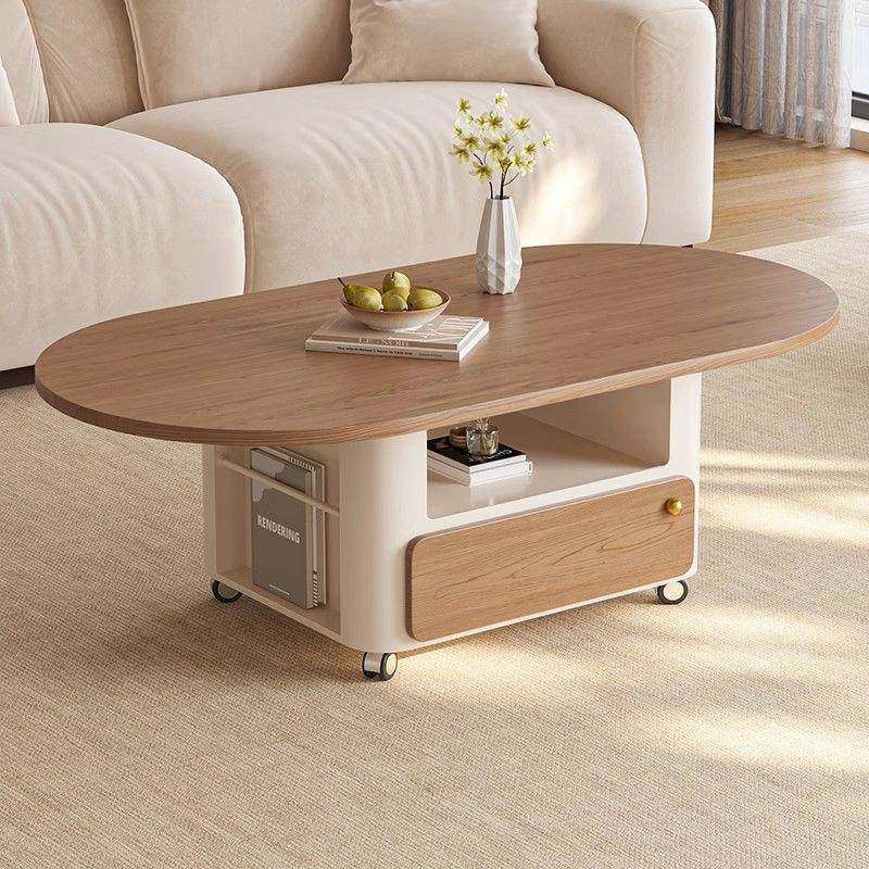 法式中古风实木茶几椭圆形客厅家用小户型设计师带轮茶几桌可移动,鲜花速递/花卉仿真/绿植园艺,割草机/草坪机,淘宝优惠券,粉丝福利购,淘宝优惠卷