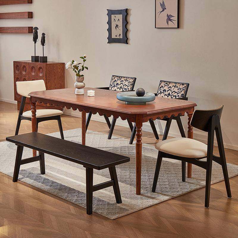 中古风1.5米实木餐桌椅法式复古轻奢长方形桌子客厅家用餐桌高级,鲜花速递/花卉仿真/绿植园艺,割草机/草坪机,淘宝优惠券,粉丝福利购,淘宝优惠卷