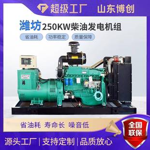 三相交流无刷发电机农场养殖备用电源250KW柴油发电机组