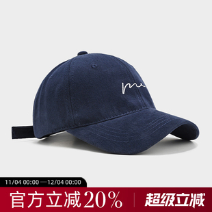 帽子男款鸭舌帽女款棒球帽2025年新款显脸小大帽檐男士黑色藏青色