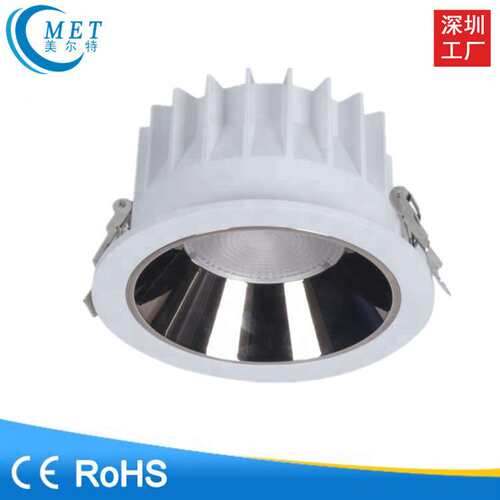 厂家直销 10W20W30W40W50W圆形压铸COB筒灯嵌入式 防眩筒灯