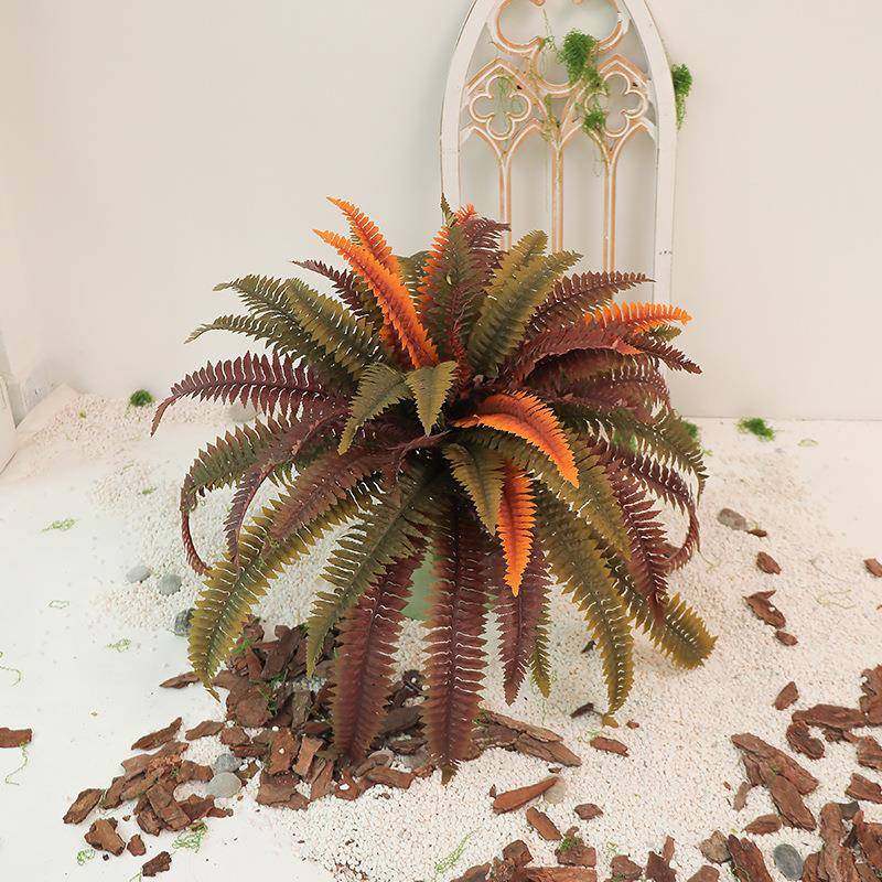 仿真绿植波斯蕨类高端室内装饰假植物叶子摆件景观假花树造景装饰